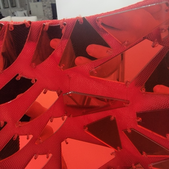 Primavera Red Cut Glass Dress - Picture 10 of 13